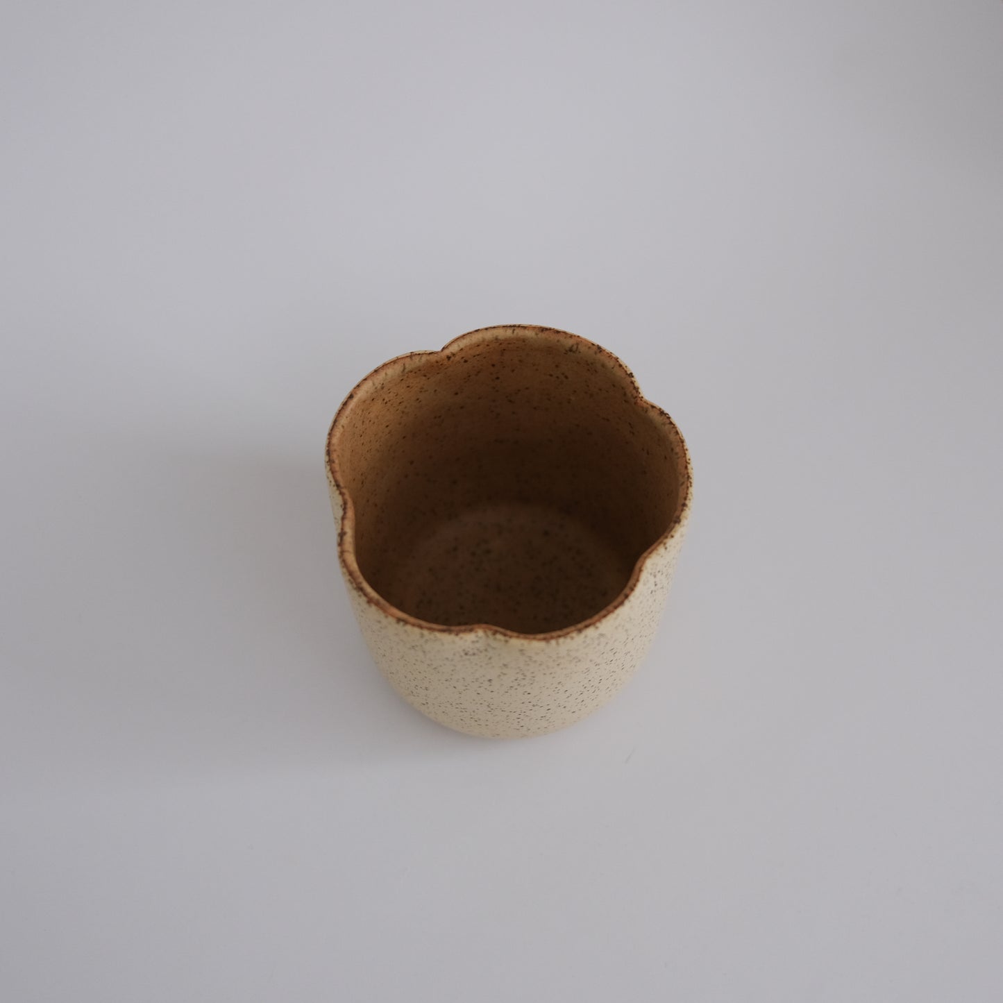 brown flower cup