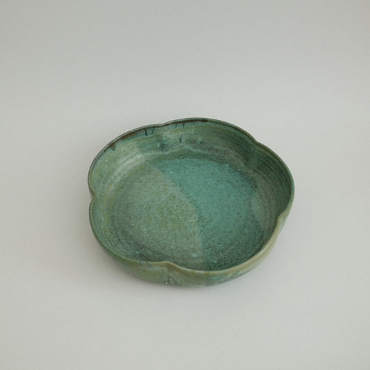 green flower bowl