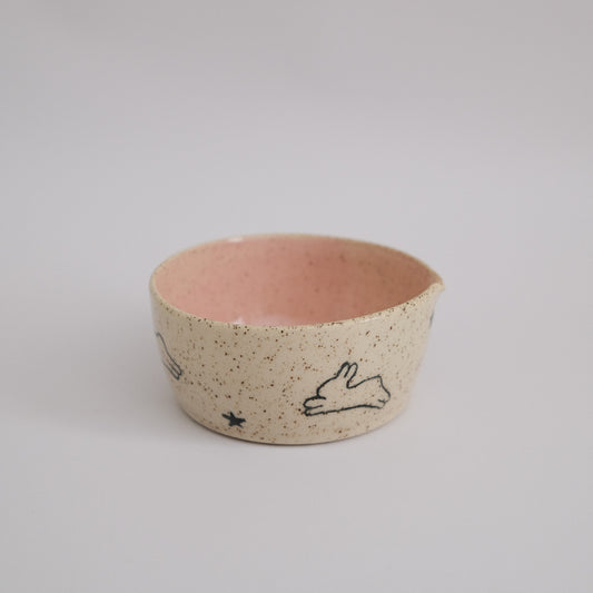 pink bunny matcha bowl *