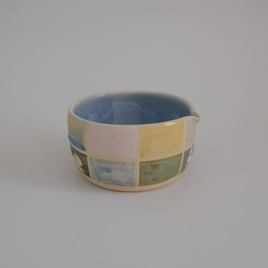 patchwork matcha bowl